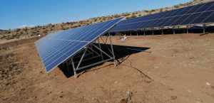 Solar panel installation at Rouxville farm